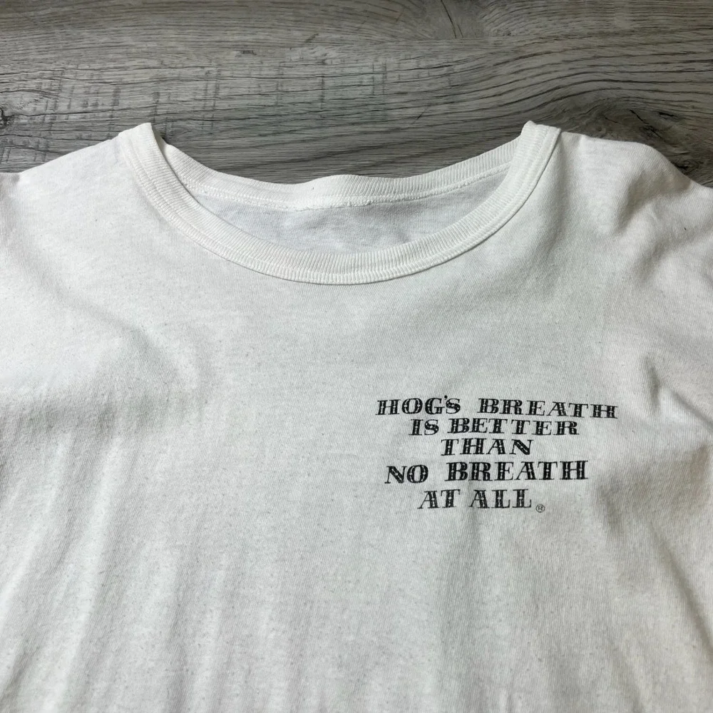 Hogs Breath‎ Saloon Long Sleeve Mens L White Key West Florida Graphic Tee